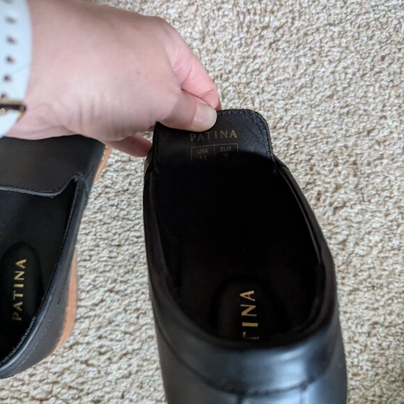 Portland Leather / Patina Black Leather Shoes / Size 5.5 - Picture 3 of 3